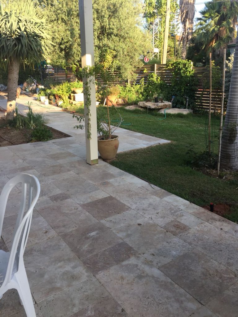 ריצוף חוץ טרוורטין אספקה מהמלאי