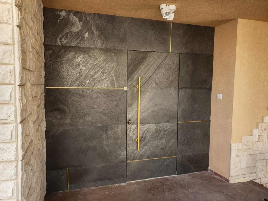 חיפוי דלתות קו אפס עם אבן סיב מקורית